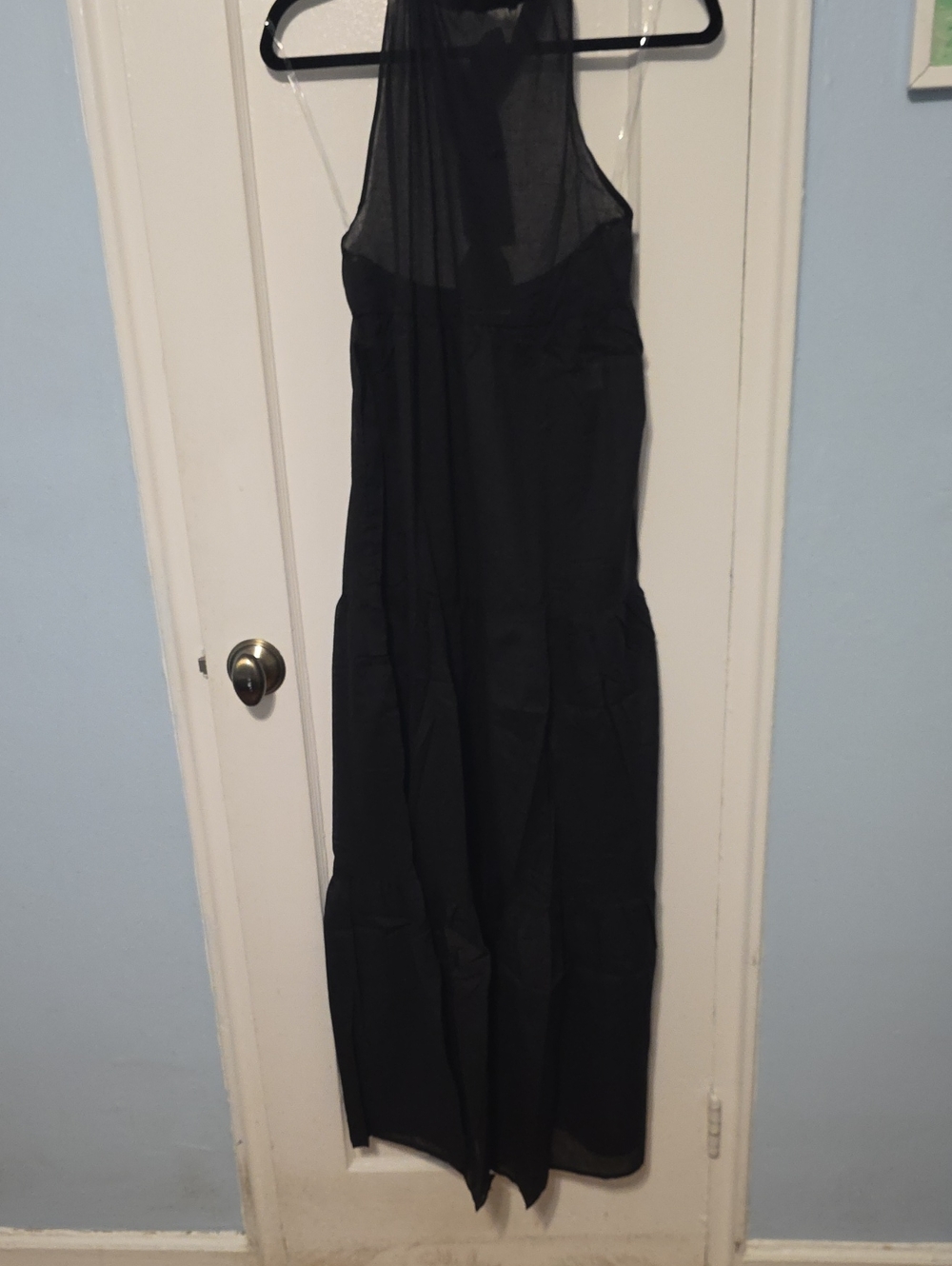 HYFVE Black Sheer Halter Swim Cover-Up
